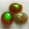 3 pcs Trully Very Beautiful - Welo Ethiopian Opal - Brown Colour - Amazing Red Green Mix Fire - size 10x10- - 9x11 mm approx